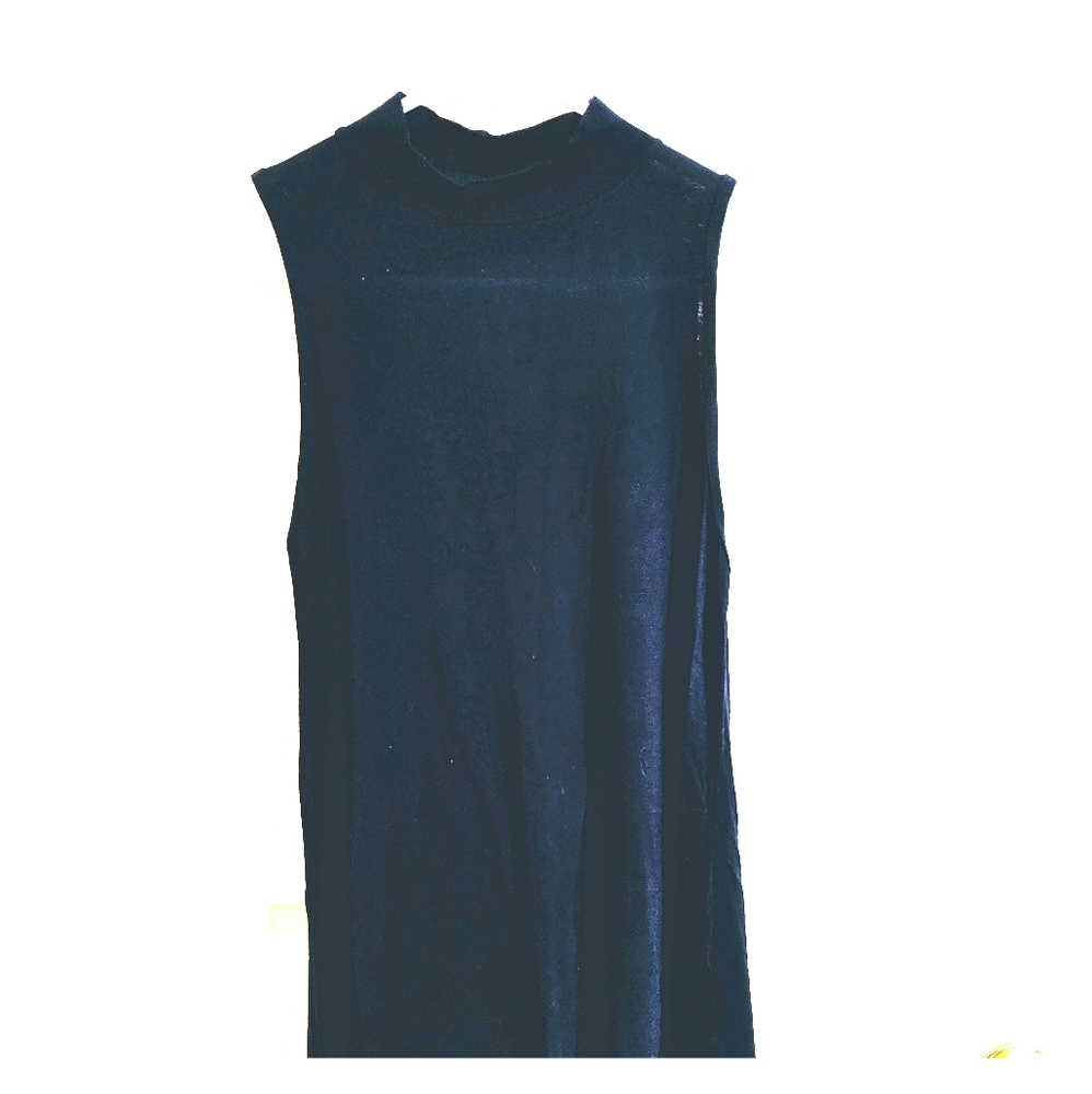 Navy Mock Turtleneck Shirtdress